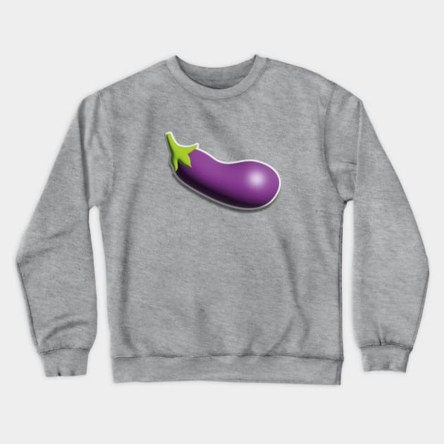 aubergine eggplant icon 3D Crewneck Sweatshirt by peterdy